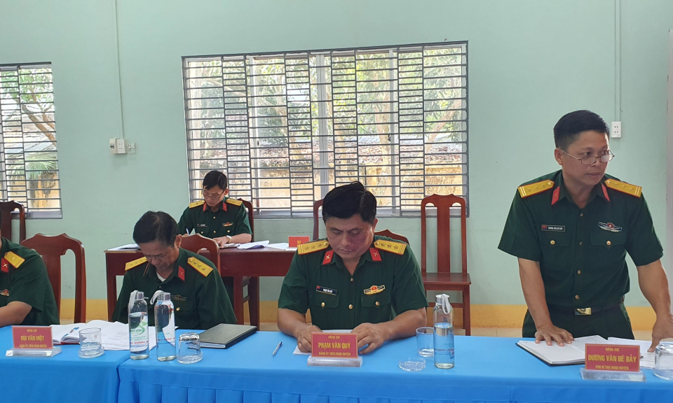 Đảng bộ Ban chỉ huy Quân sự huyện Tân Thạnh sơ kết giữa nhiệm kỳ
