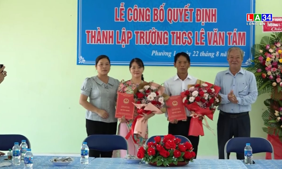 Công bố Quyết định thành lập trường THCS Lê Văn Tám 