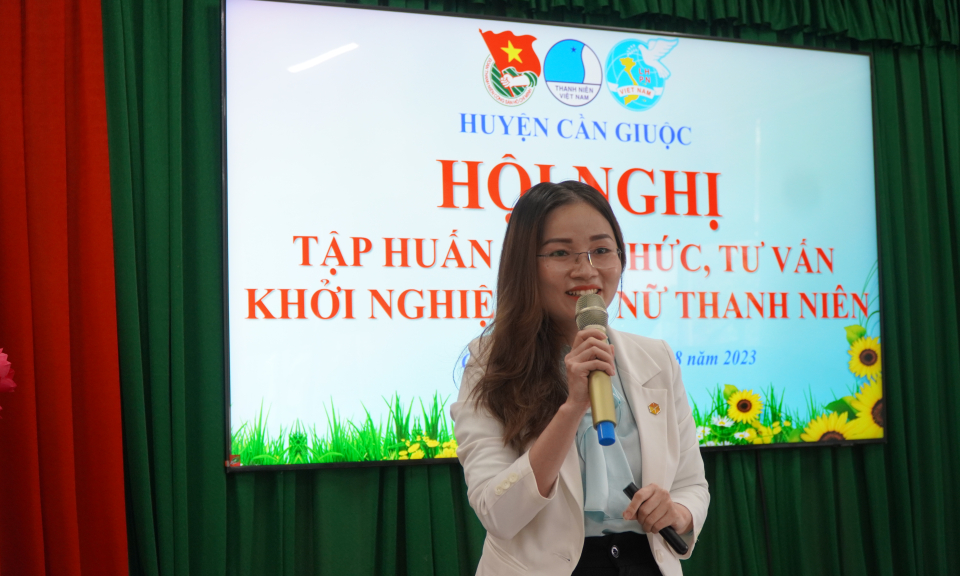 Cần Giuộc: tập huấn kiến thức, tư vấn khởi nghiệp cho nữ thanh niên