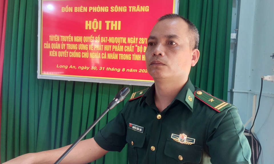 Đồn Biên phòng Sông Trăng tổ chức Hội thi tuyên truyền Nghị quyết số 847 của Quân ủy Trung ương