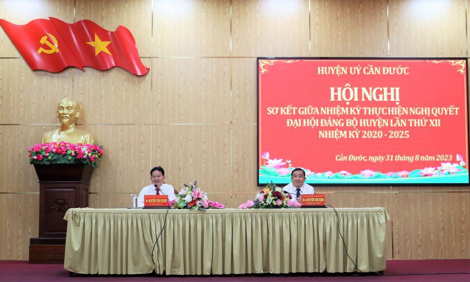 Cần Đước sơ kết giữa nhiệm kỳ thực hiện Nghị quyết Đại hội Đảng bộ lần thứ XII, nhiệm kỳ 2020 - 2025
