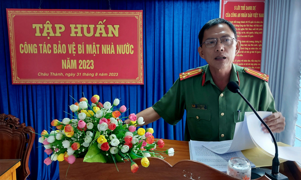 Huyện Châu Thành: Hội nghị tập huấn công tác bảo vệ bí mật Nhà nước