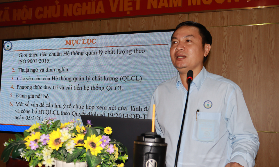 Cần Đước tập huấn cập nhật kiến thức Hệ thống quản lý chất lượng theo tiêu chuẩn TCVN ISO 9001: 2015