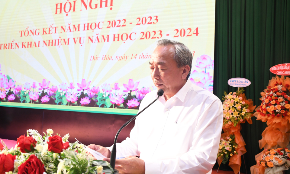 Đức Hòa tổng kết năm học 2022 - 2023; triển khai nhiệm vụ năm học 2023 - 2024
