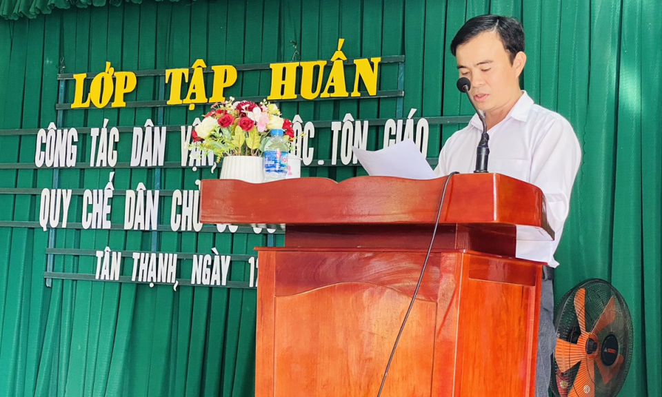 Hội Nông dân huyện Tân Thạnh tập huấn nghiệp vụ cho cán bộ cơ sở năm 2023