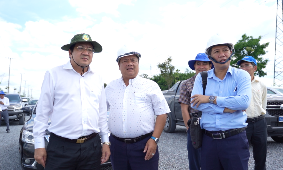 Lãnh đạo tỉnh kiểm tra tiến độ triển khai các công trình giao thông trọng điểm tại Đức Hòa