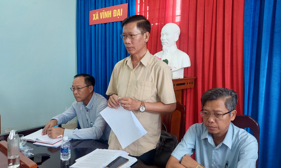 HĐND huyện Tân Hưng giám sát công tác Cải cách hành chính tại xã Vĩnh Đại