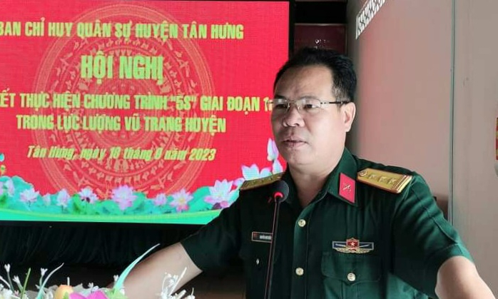 Ban Chỉ huy Quân sự huyện Tân Hưng sơ kết thực hiện Chương trình "5S" giai đoạn 1 trong lực lượng vũ trang huyện