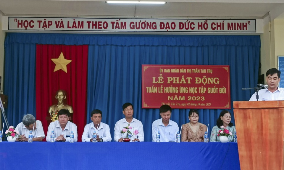 Tân Trụ phát động Tuần lễ học tập suốt đời năm 2023