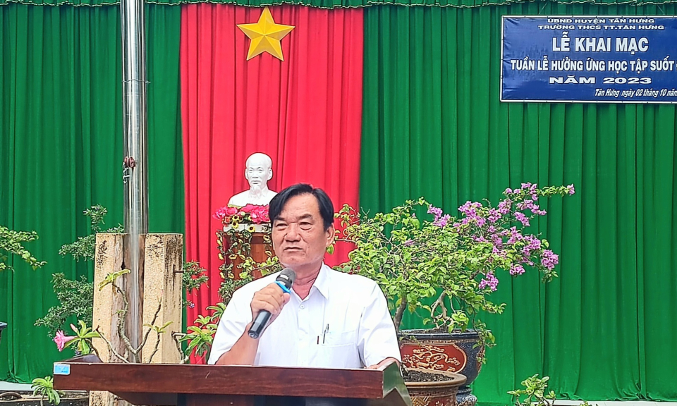 Thị trấn Tân Hưng phát động tuần lễ hưởng ứng học tập suốt đời năm 2023