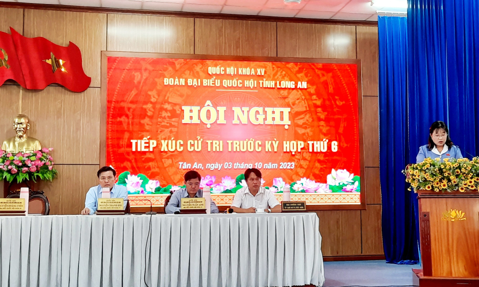 Đại biểu Quốc Hội tỉnh Long An tiếp xúc cử tri thành phố Tân An trước kỳ họp thứ 6, Quốc hội khoá XV