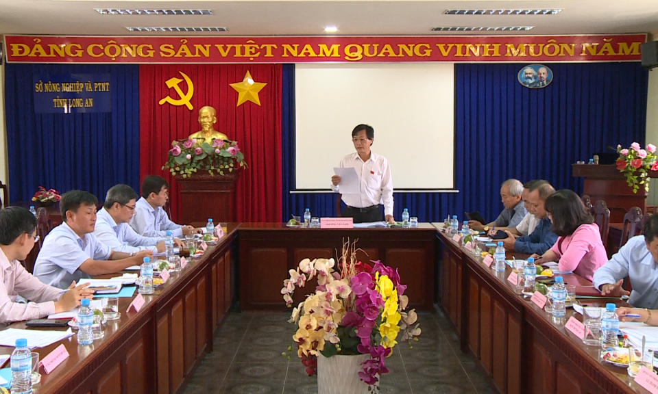 HĐND tỉnh giám sát Sở NN&PTNT về sử dụng kinh phí Chương trình phục hồi và phát triển kinh tế - xã hội