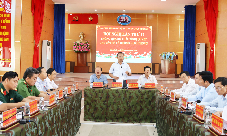 Hội nghị lần thứ 17 Ban Chấp hành Đảng bộ huyện Cần Giuộc
