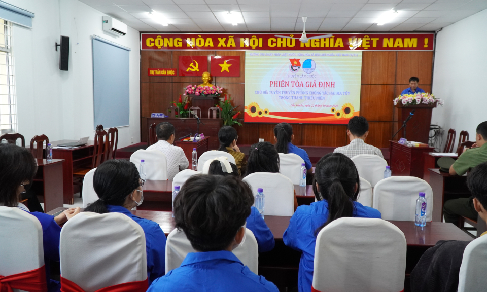 Cần Giuộc phiên tòa giả định, tuyên truyền phòng chống tác hại ma túy trong thanh thiếu niên