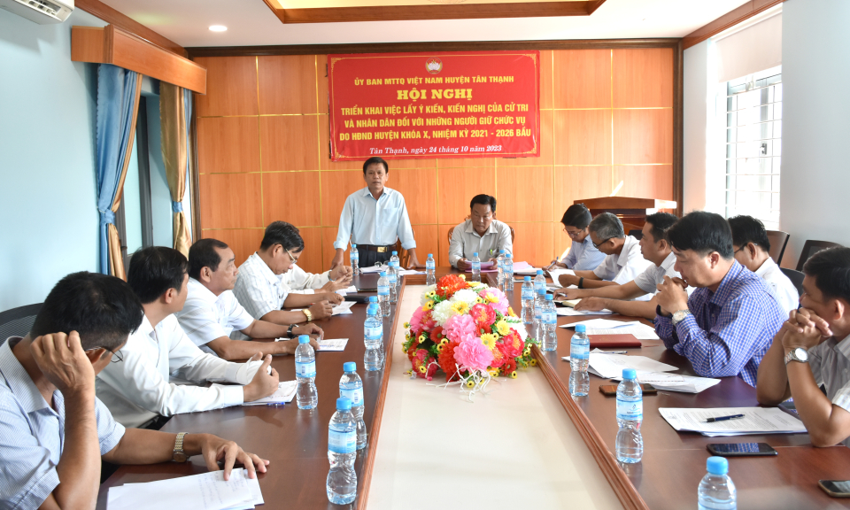 Tân Thạnh triển khai phiếu tín nhiệm đối với người giữ chức vụ do HĐND bầu