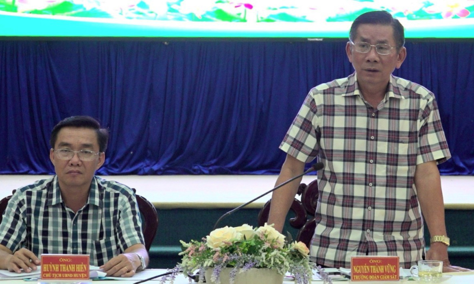 Ban Pháp chế HĐND tỉnh giám sát kết quả thực hiện Nghị quyết số 06 tại huyện Tân Hưng
