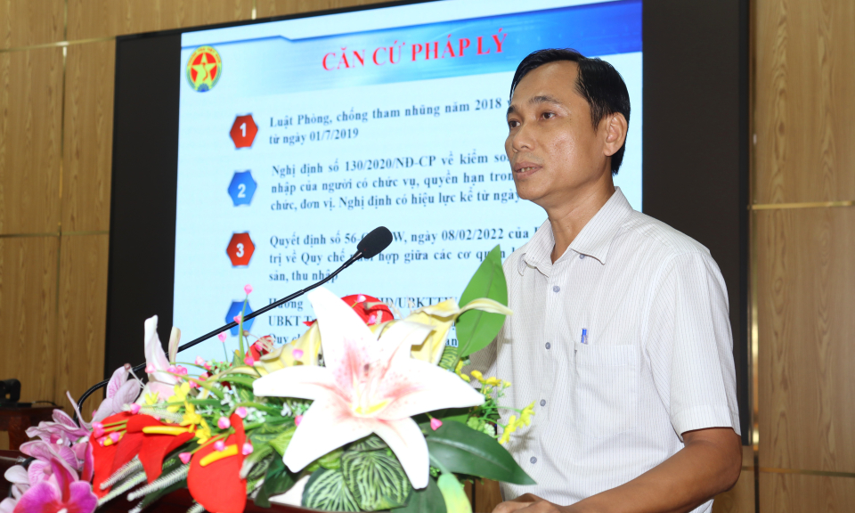 Cần Đước tập huấn công tác kiểm soát tài sản, thu nhập của người có chức vụ, quyền hạn