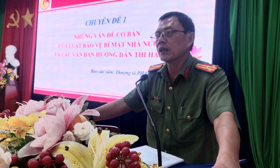Tân Hưng tập huấn công tác bảo vệ bí mật Nhà nước năm 2023