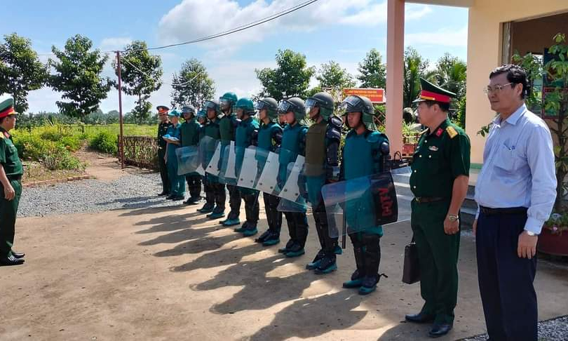 Bộ Chỉ huy Quân sự tỉnh kiểm tra công tác tại huyện Tân Hưng