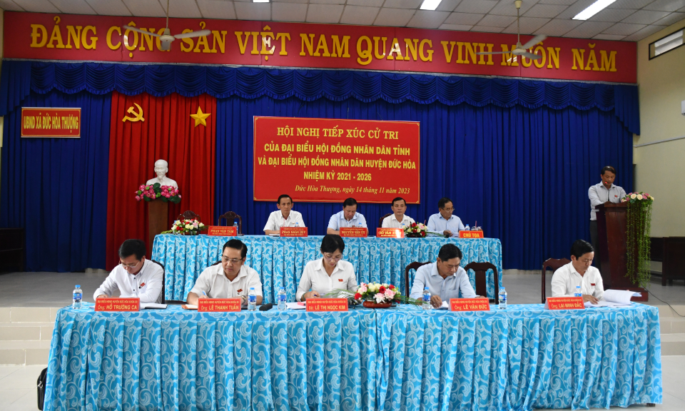 Đại biểu HĐND tỉnh tiếp xúc cử tri huyện Đức Hòa