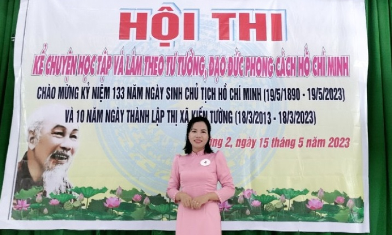Cô Lê Thị Hòe – Giáo viên nhiệt tình, tâm huyết với nghề.
