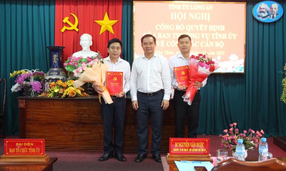 Thủ Thừa: Bí thư Tỉnh ủy Long An dự công bố quyết định về công tác cán bộ