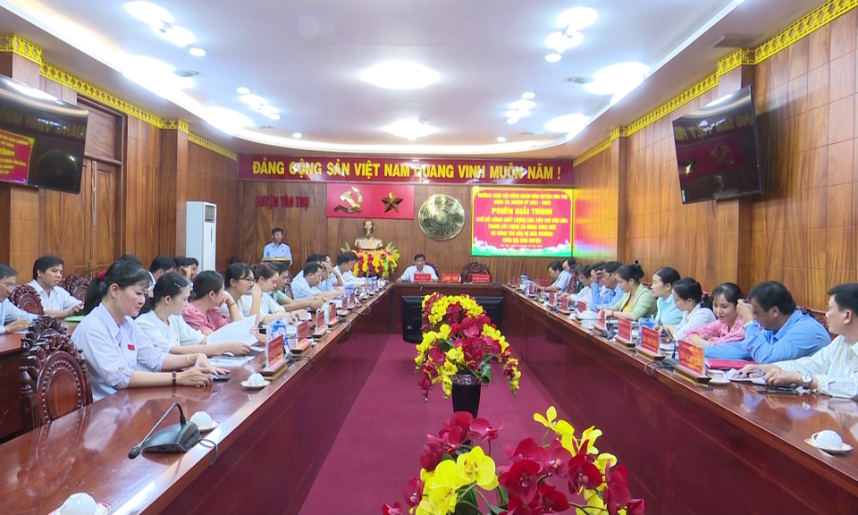 Thường trực HĐND huyện Tân Trụ tổ chức phiên giải trình giữa 2 kỳ họp