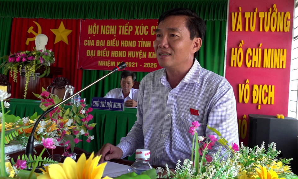 Tân Hưng: Đại biểu HĐND tỉnh, huyện tiếp xúc cử tri thị trấn Tân Hưng - Vĩnh Thạnh