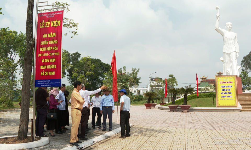 Lãnh đạo tỉnh kiểm tra công tác chuẩn bị Lễ kỷ niệm 60 năm chiến thắng trận Hiệp Hòa và đón nhận Huân chương Hồ Chí Minh