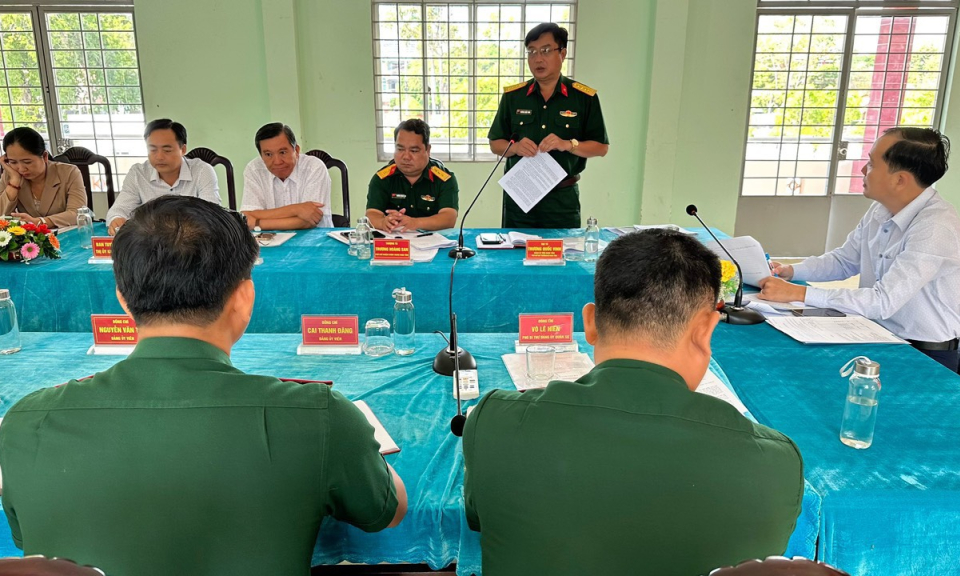  Hội nghị Đảng ủy Quân sự thị xã Kiến Tường phiên cuối năm 2023