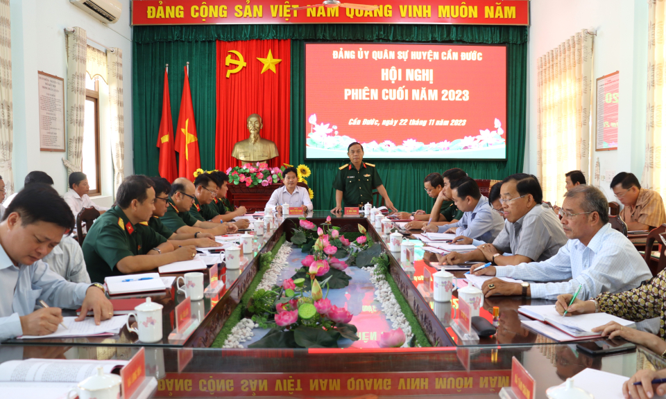 Đảng ủy Quân sự huyện Cần Đước tổng kết nhiệm vụ quân sự - quốc phòng năm 2023