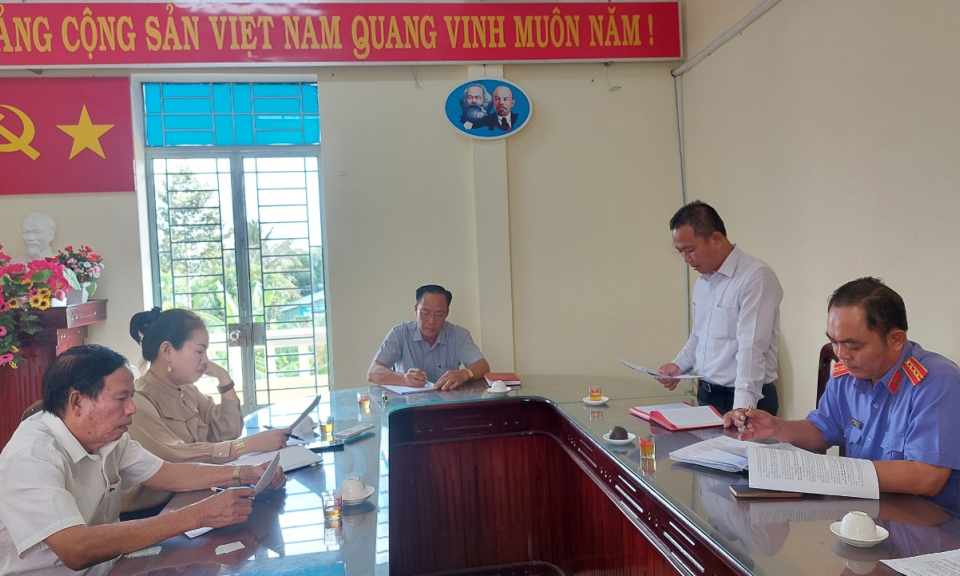Ban pháp chế HĐND huyện Tân Hưng giám sát về hoạt động pháp luật