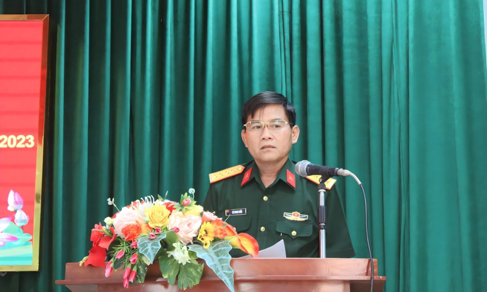 Ban CHQS huyện Đức Huệ tổng kết nhiệm vụ quân sự quốc phòng năm 2023