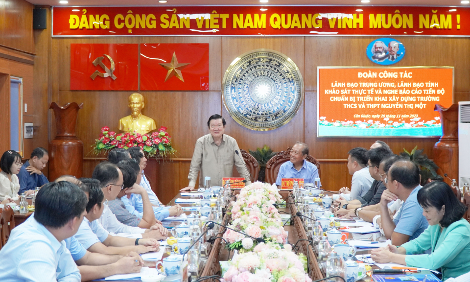Khảo sát xây dựng Trường THCS và THPT Nguyễn Thị Một