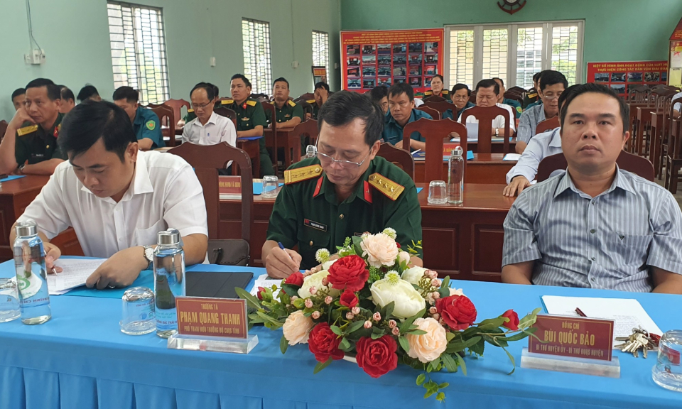Tân Thạnh tổng kết công tác quân sự quốc phòng năm 2023