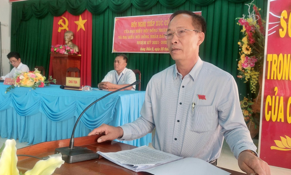 Đại biểu HĐND huyện Tân Hưng tiếp xúc cử tri đơn vị Hưng Điền – Hưng Điền B