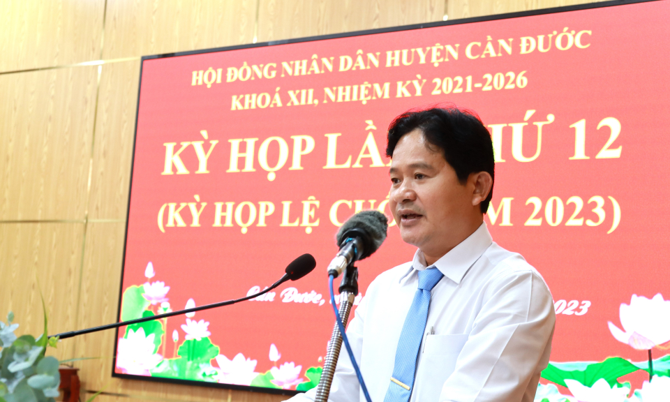 HĐND huyện Cần Đước tổ chức Kỳ họp lần thứ 12, kỳ họp lệ cuối năm 2023