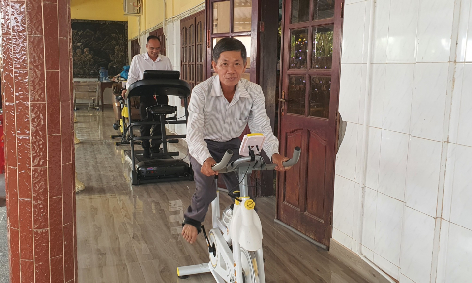 Tân Thạnh khánh thành công trình thể dục thể thao chùa Giác Hoa, xã Hậu Thạnh Đông