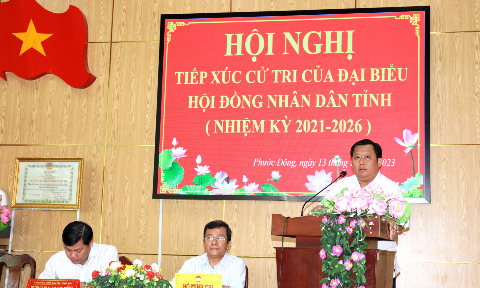 Đại biểu HĐND tỉnh tiếp xúc cử tri huyện Cần Đước