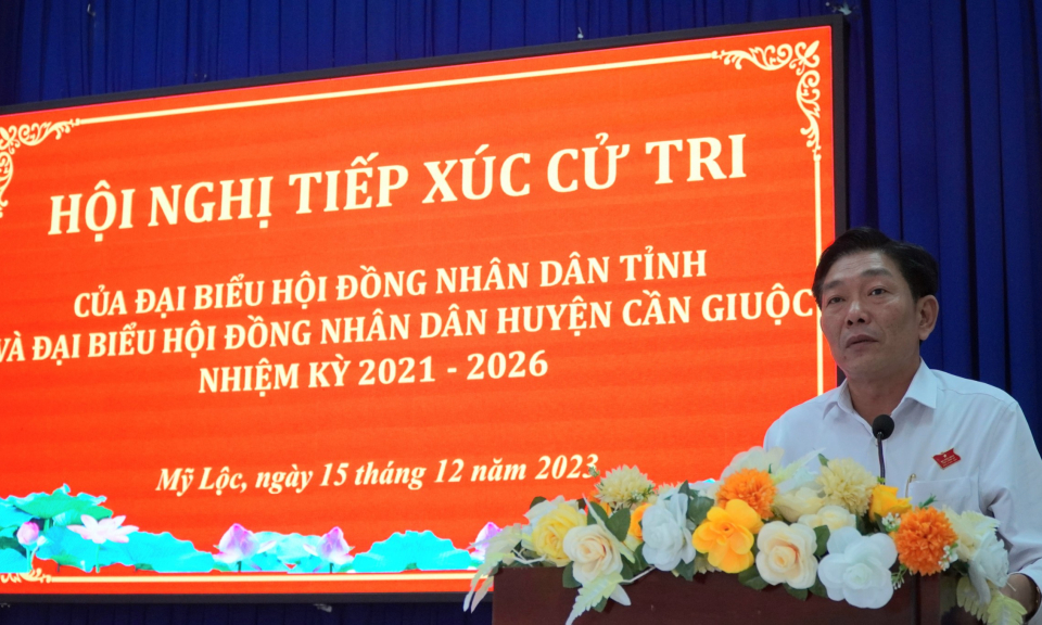 Đại biểu HĐND tỉnh Long An tiếp xúc cử tri các xã vùng thượng huyện Cần Giuộc