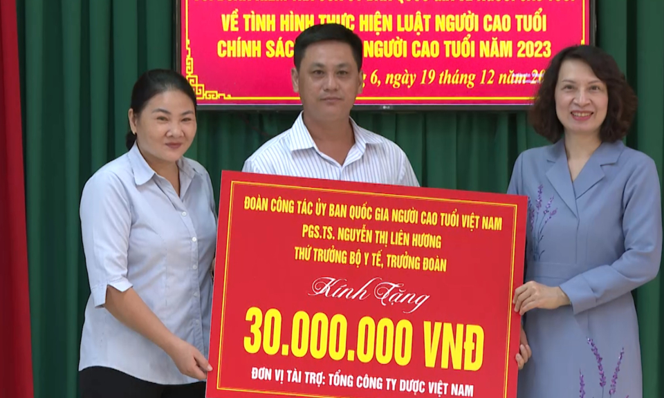 Đoàn kiểm tra Ủy ban Quốc gia về Người cao tuổi Việt Nam làm việc với UBND tỉnh Long An