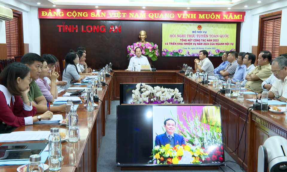 Hội nghị trực tuyến toàn quốc tổng kết công tác ngành Nội vụ năm 2023