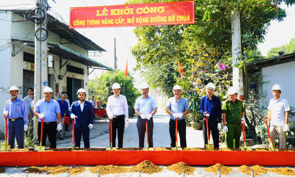 Cần Giuộc nâng cấp, mở rộng đường Bờ Chùa, xã Long Thượng