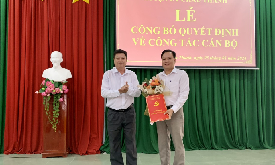 Châu Thành bổ nhiệm Chánh Văn phòng Huyện ủy