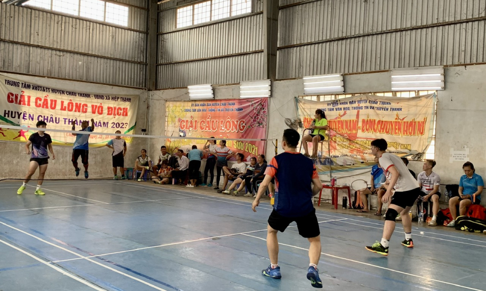 Châu Thành tổ chức Giải Cầu lông lần thứ VIII mừng Đảng, mừng Xuân Giáp Thìn 2024