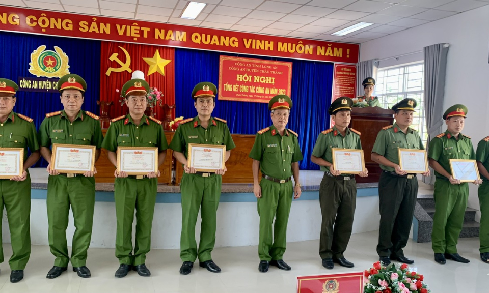 Công an huyện Châu Thành tổng kết công tác năm 2023