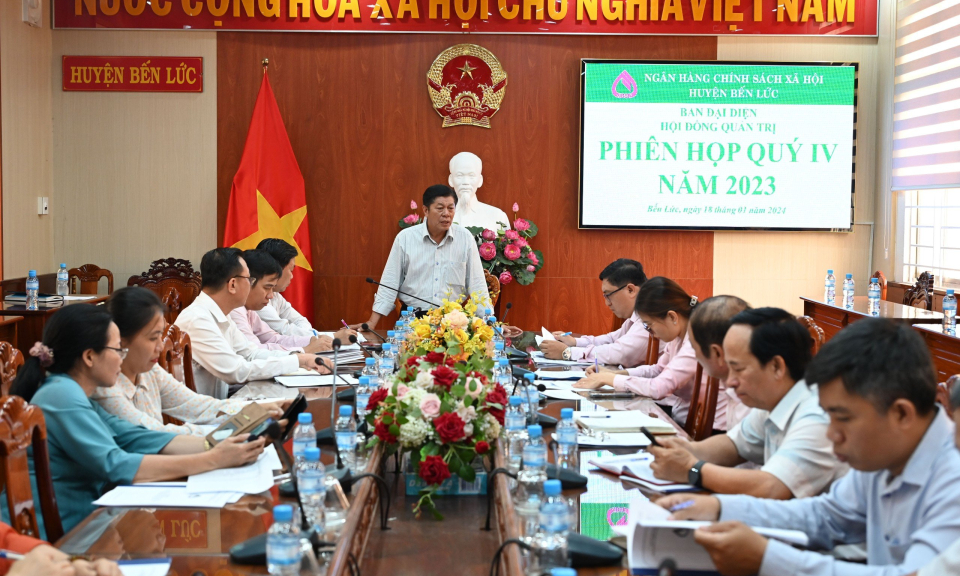  Ngân hàng CSXH huyện Bến Lức tổng kết hoạt động năm 2023