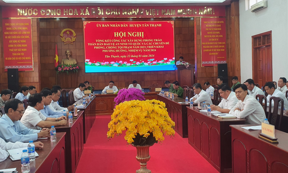 Tân Thạnh tổng kết phong trào toàn dân bảo vệ an ninh Tổ quốc năm 2023