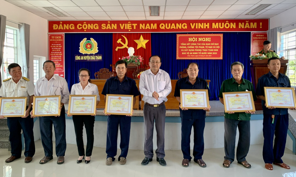 Châu Thành tổng kết công tác xây dựng phong trào toàn dân bảo vệ an ninh Tổ quốc