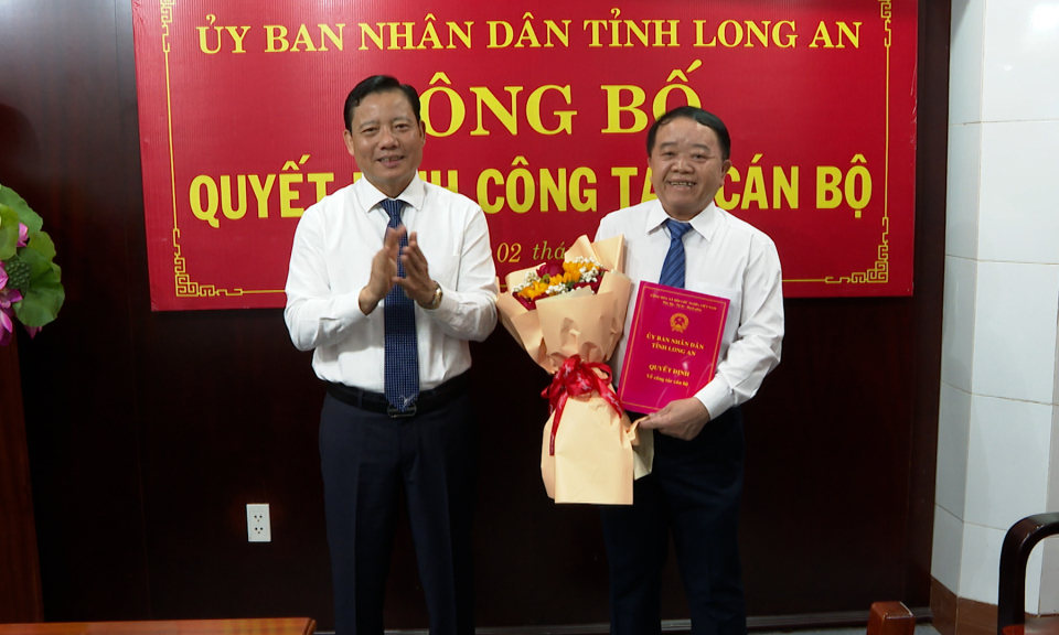 Bổ nhiệm lại Giám đốc Sở Y tế Long An